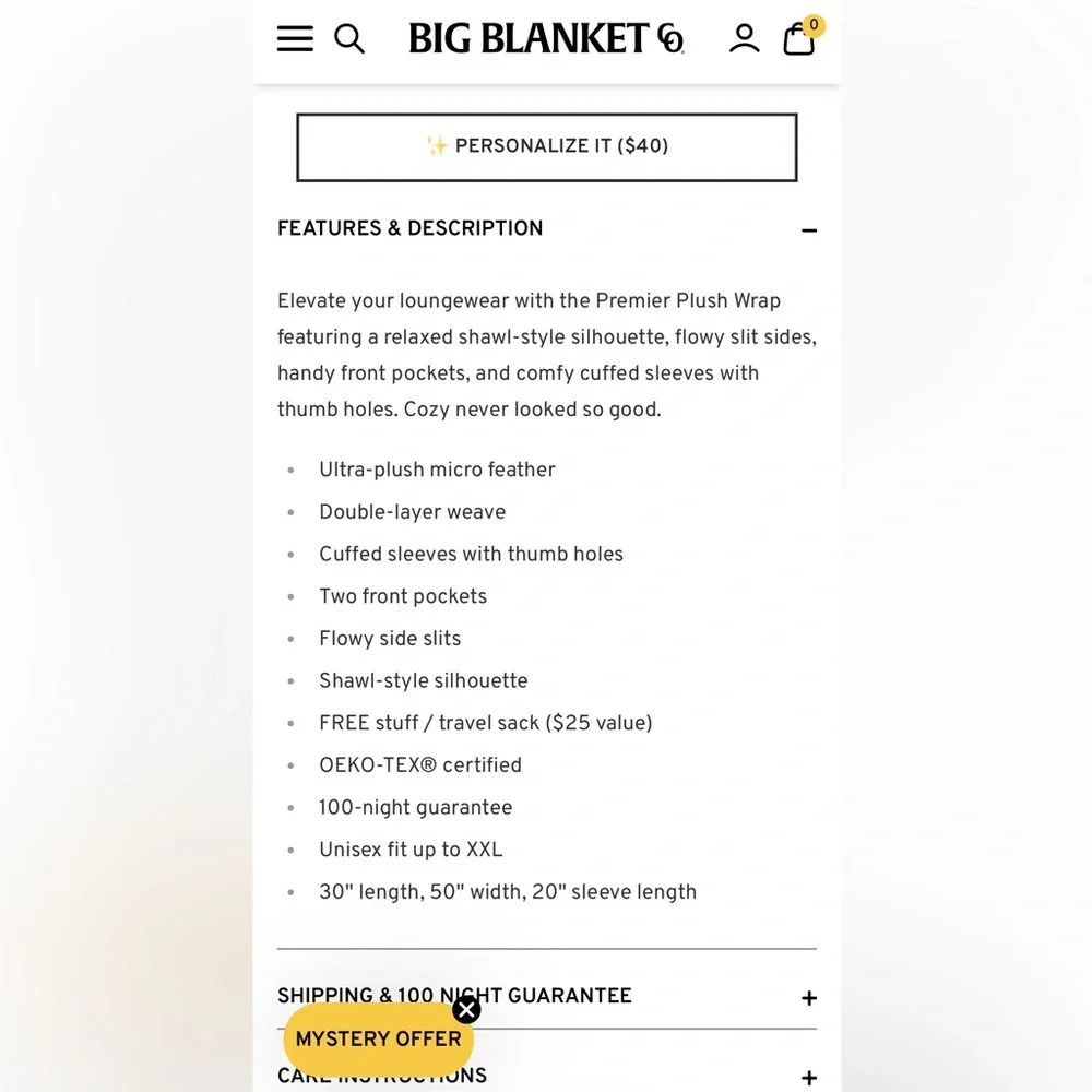 Big Blanket Co Black Fleece Blanket Premiere Plush Wrap - Picture 9 of 10